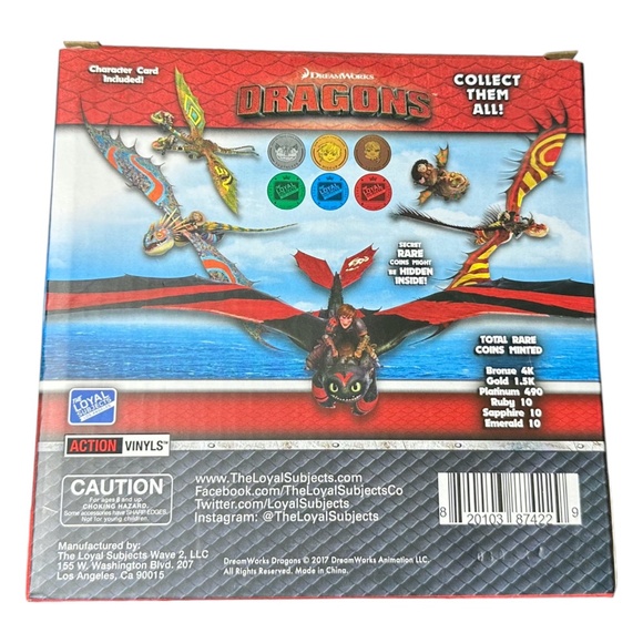 The Loyal Subjects How to Train Your Dragon Toothless Gid Eyes Action Vinyl - Picture 4 of 5